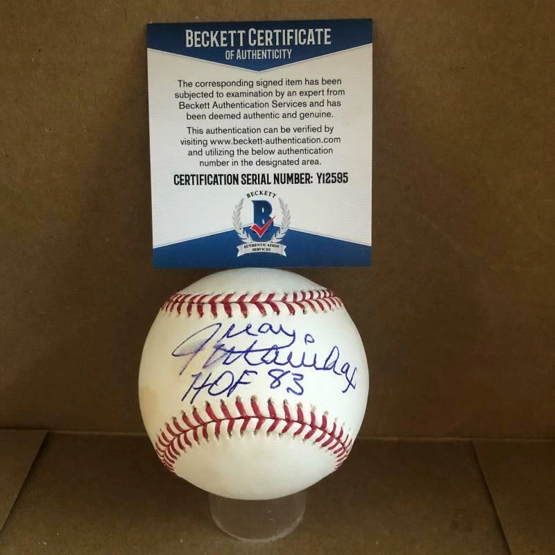 JUAN MARICHAL HOF 83 SAN FRANCISCO GIANTS SIGNED AUTO M.L. BASEBALL BECKETT Y125