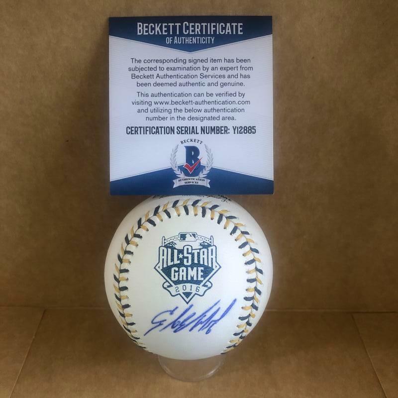 STARKING MARTE PITTSBURGH PIRATES SIGNED AUTO 2016 ALL STAR BASEBALL BECKETT Y12
