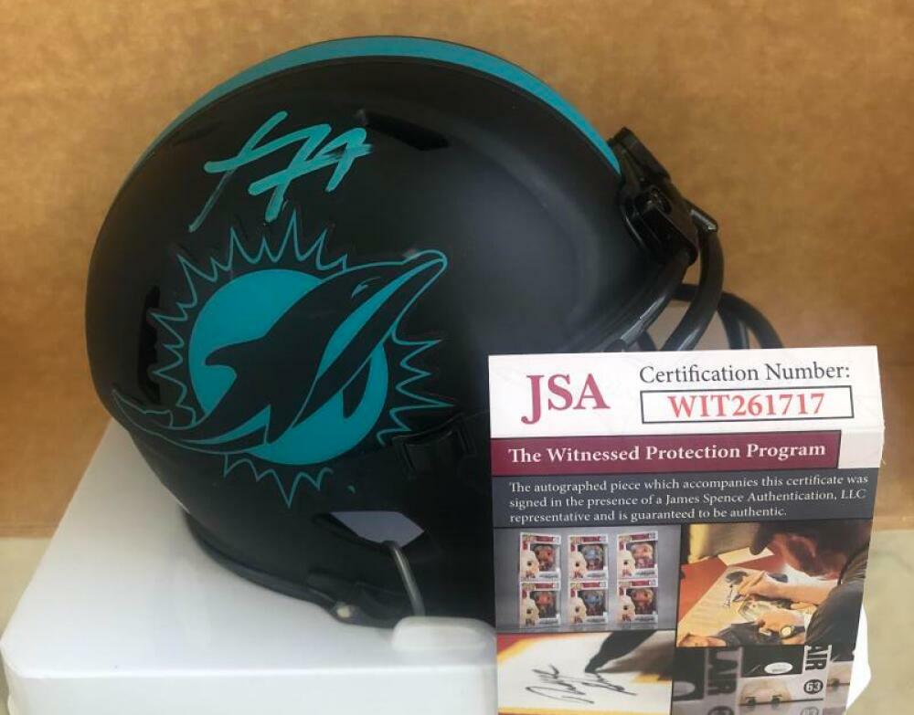 XAVIEN HOWARD MIAMI DOLPHINS SIGNED ECLIPSE MINI HELMET JSA WIT261717