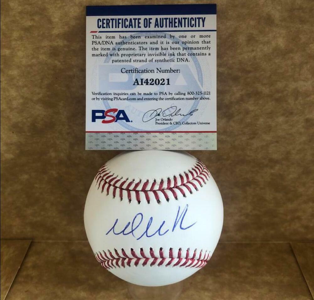 MARC MULDER OAKLAND A'S/ST. LOUIS CARDINALS SIGNED M.L. BASEBALL PSA AI42021