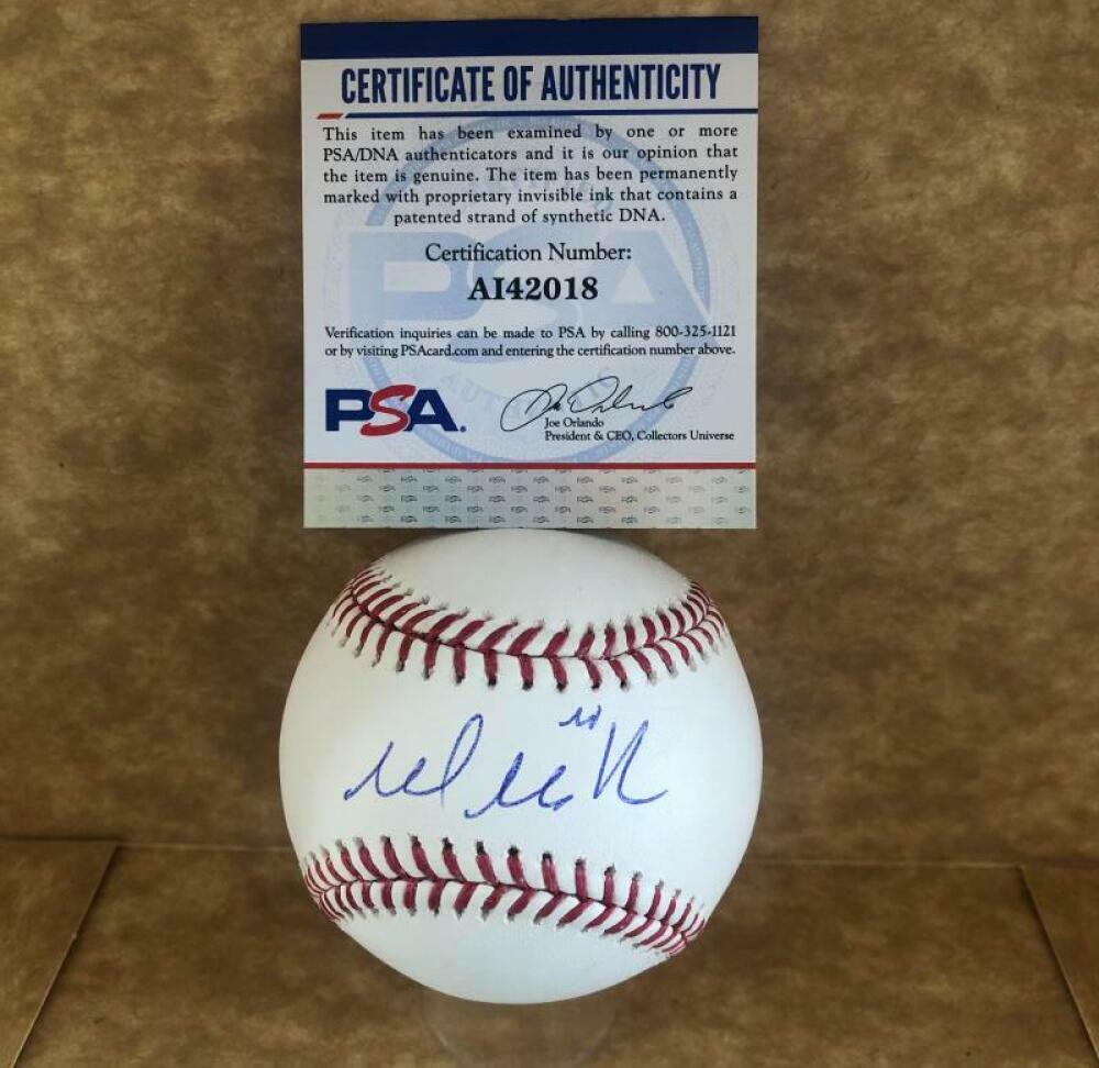 MARC MULDER OAKLAND A'S/ST. LOUIS CARDINALS SIGNED M.L. BASEBALL PSA AI42018