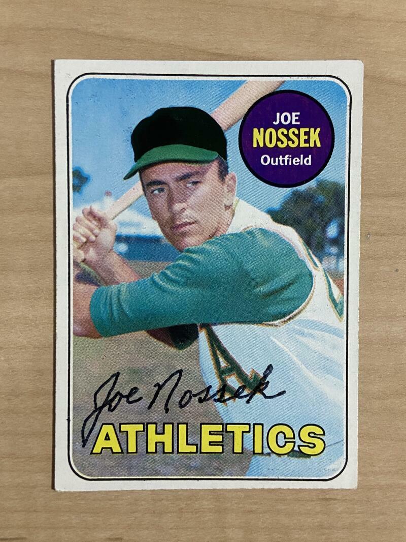 JOE NOSSEK OAKLAND ATHLETICS SIGNED AUTOGRAPHED 1969 TOPPS CARD #143 W/COA