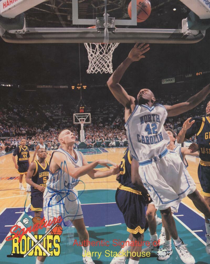 SIGNATURE ROOKIES JERRY STACKHOUSE NORTH CAROLINA SIGNED W/ COA