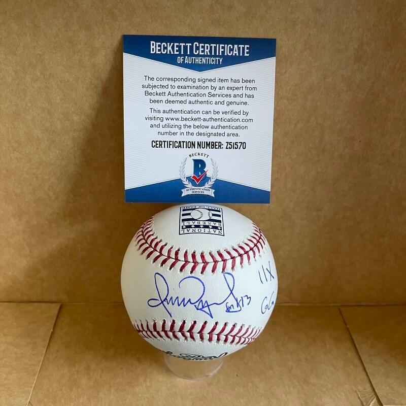 OMAR VIZQUEL 11X GG SIGNED AUTOGRAPHED HOF BASEBALL SWEET SPOT BECKETT Z51570