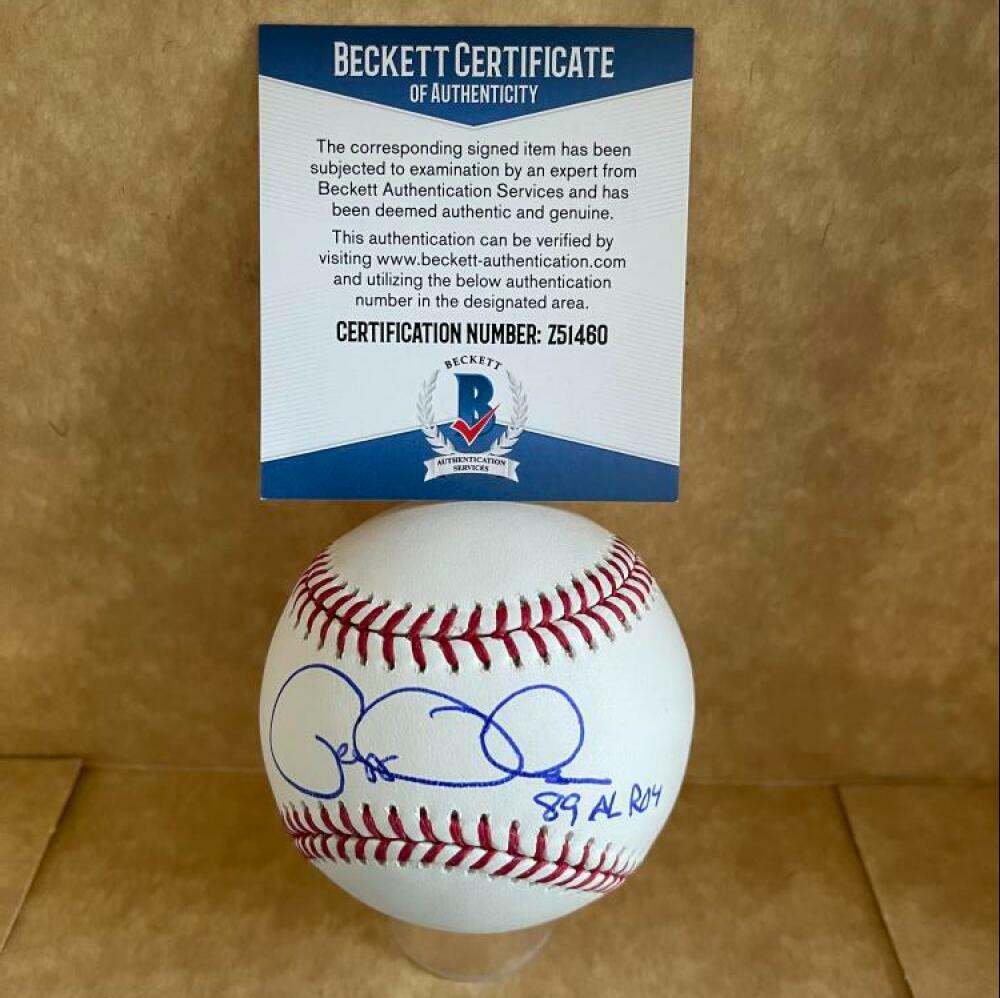 GREGG OLSON 89 A.L. ROY ORIOLES SIGNED AUTOGRAPHED M.L. BASEBALL BAS Z51460