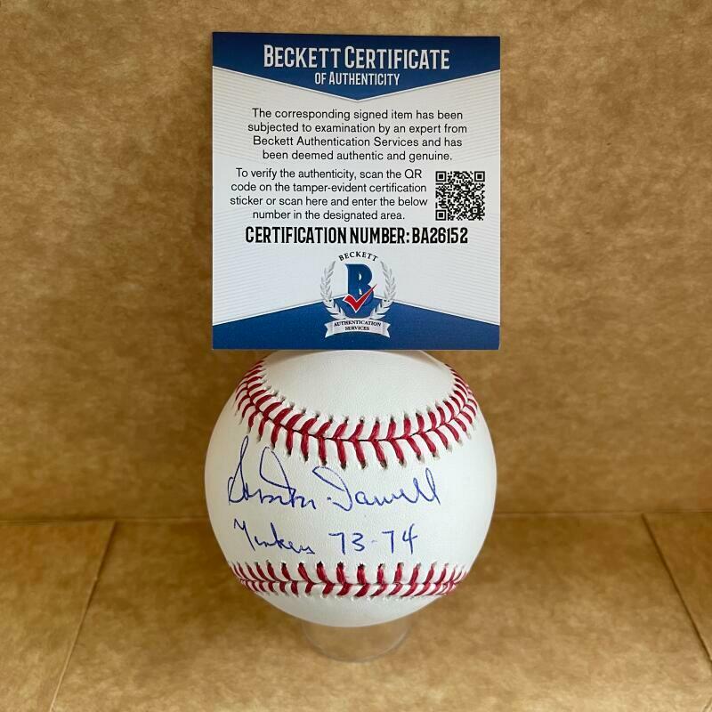 SAM MCDOWELL YANKEES 73-74 SIGNED AUTOGRAPHED M.L. BASEBALL BAS BA26152