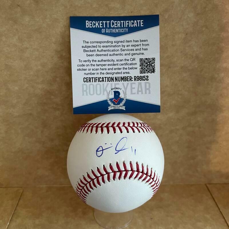 OSIRIS JOHNSON MIAMI MARLINS ROOKIE YEAR SIGNED M.L. BASEBALL BAS R98152