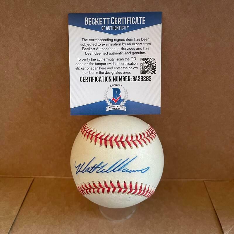 MATT WILLIAMS SAN FRANCISCO GIANTS SIGNED AUTO N.L BASEBALL BECKETT COA BA26283