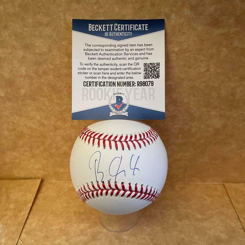 ROBERT PUASON OAKLAND A'S ROOKIE YEAR SIGNED M.L. BASEBALL BAS R98079