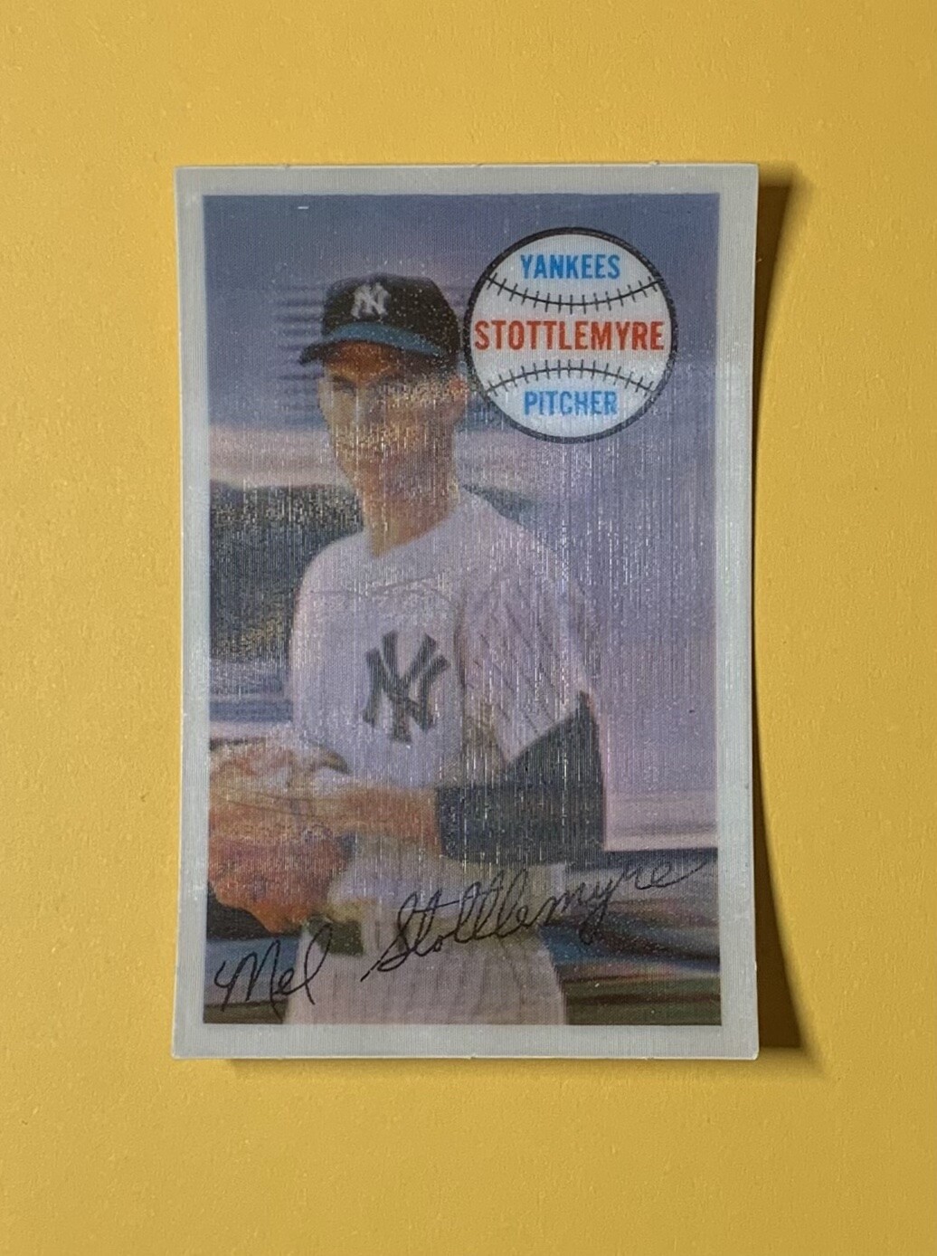 1970 KELLOGGS 3-D SUPERSTARS MELVIN STOTTLEMYRE #5 NO CRACKS MINT YANKEES