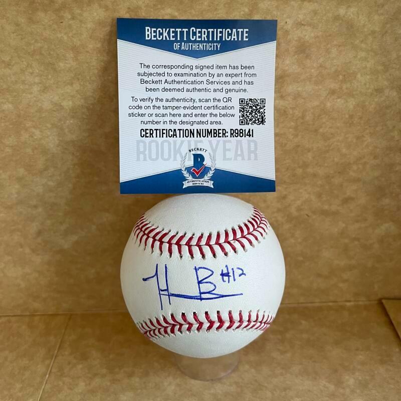 HUNTER BARCO FLORIDA GATORS SIGNED AUTOGRAPHED M.L. BASEBALL BAS R98141