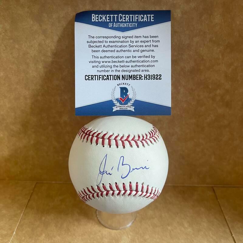 JOSE BERRIOS TORONTO BLUE JAYS SIGNED AUTOGRAPHED M.L. BASEBALL BAS H31922