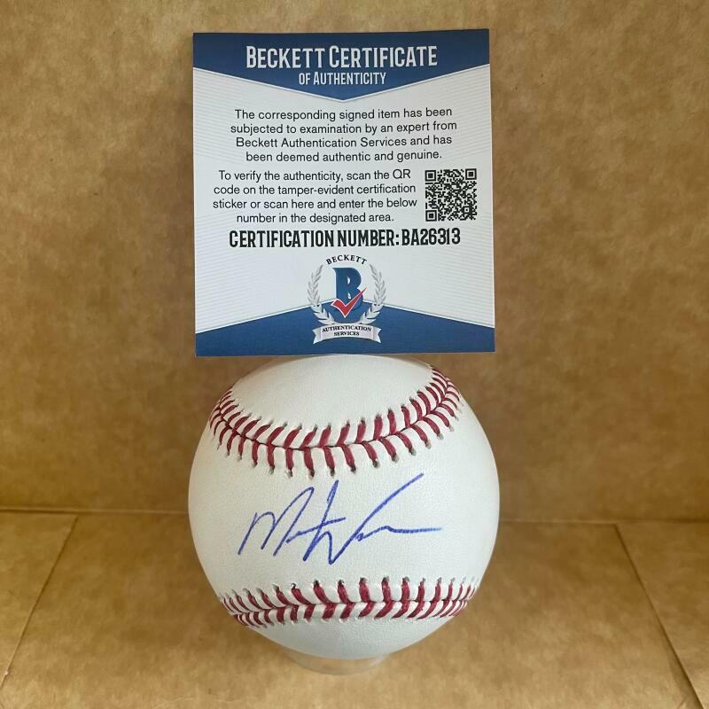 MASON WILLIAMS YANKEES/METS SIGNED AUTOGRAPHED M.L. BASEBALL BAS