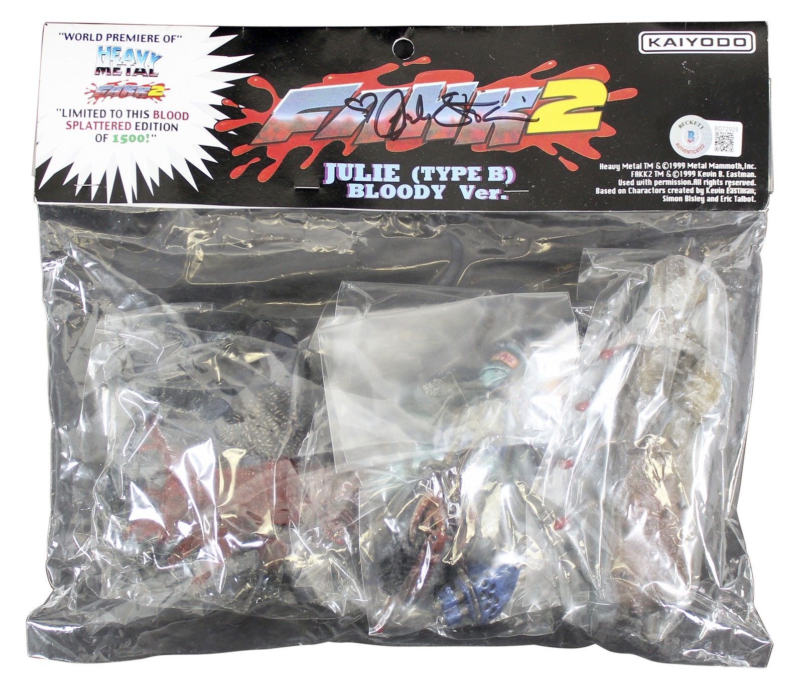 Julie Strain Signed Heavy Metal Fakk 2 Limited Blood Spattered Edition BAS