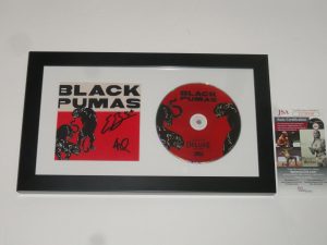 BLACK PUMAS SIGNED FRAMED SELF TITLED CD ERIC BURTON ADRIAN QUESADA JSA COA COLLECTIBLE MEMORABILIA