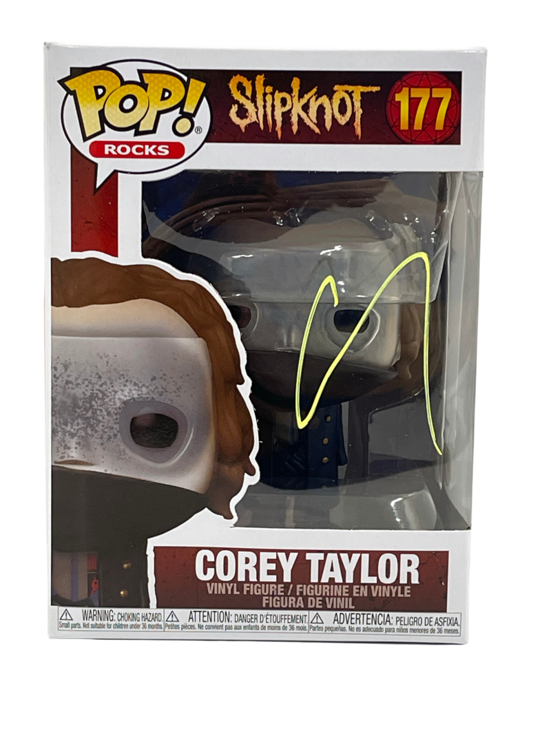 COREY TAYLOR SIGNED FUNKO POP FIGURE SLIPKNOT AUTOGRAPH PROOF BECKETT COA 45