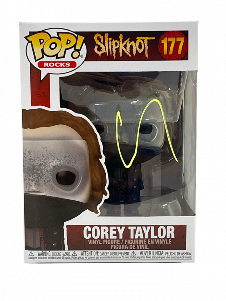 COREY TAYLOR SIGNED FUNKO POP FIGURE SLIPKNOT AUTOGRAPH PROOF BECKETT COA 52 COLLECTIBLE MEMORABILIA