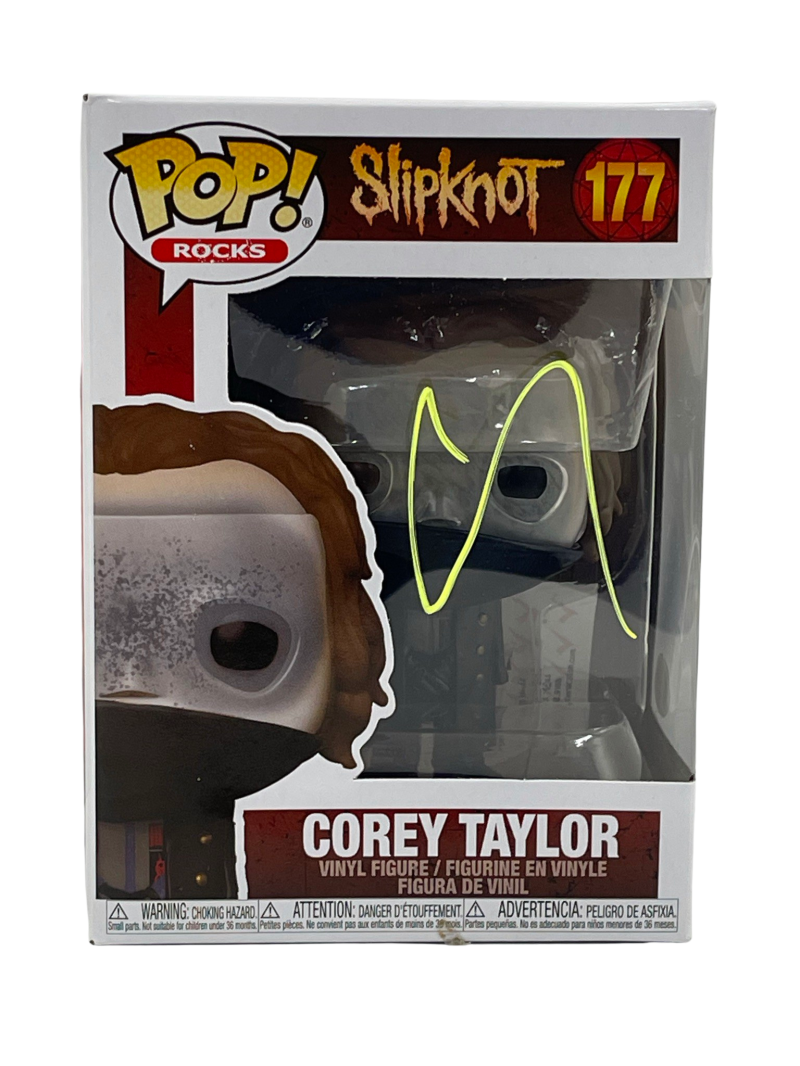 COREY TAYLOR SIGNED FUNKO POP FIGURE SLIPKNOT AUTOGRAPH PROOF BECKETT COA 55