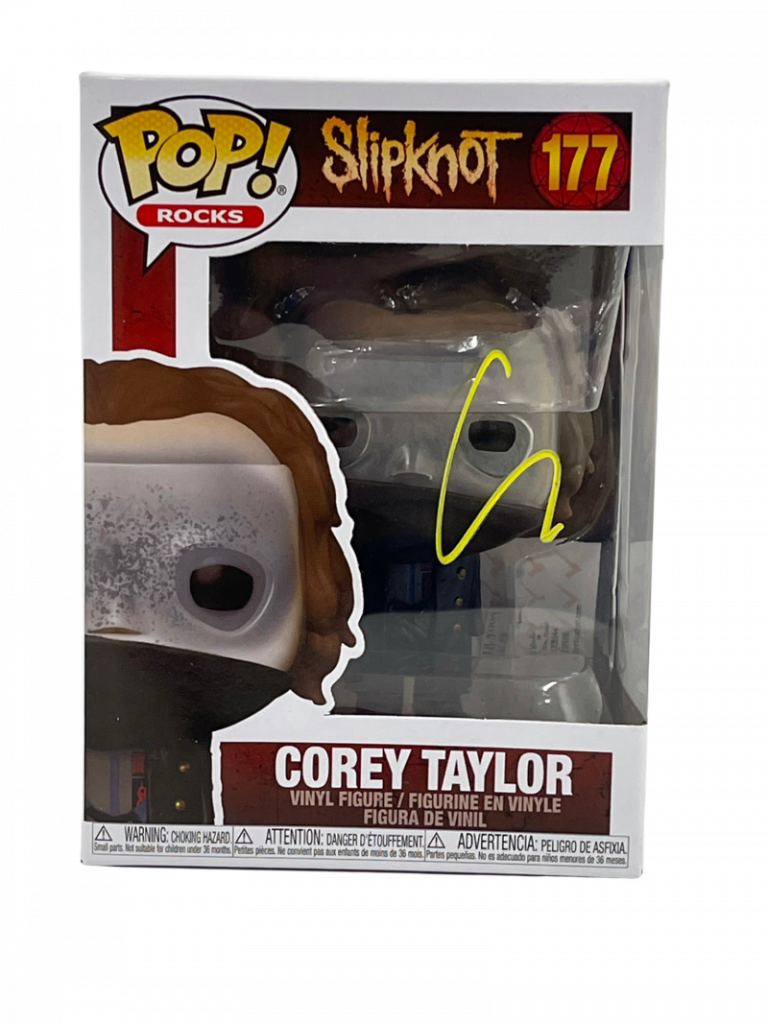 COREY TAYLOR SIGNED FUNKO POP FIGURE SLIPKNOT AUTOGRAPH PROOF BECKETT COA 56 COLLECTIBLE MEMORABILIA