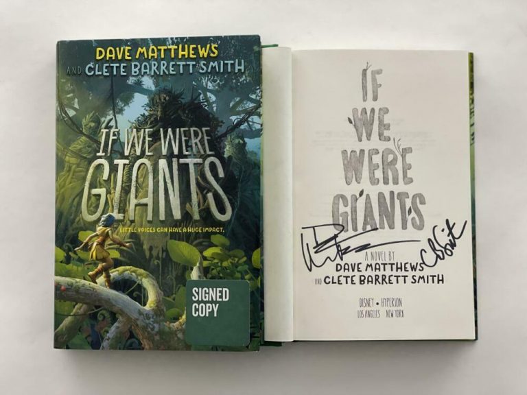 DAVE MATTHEWS SIGNED “IF WE WERE GIANTS” BOOK – CRASH, EVERYDAY, COME TOMORROW COLLECTIBLE MEMORABILIA