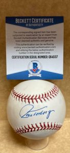 JEFF TORBORG DODGERS TONING ON BACK SIGNED AUTO M.L. BASEBALL BECKETT Q64537 COLLECTIBLE MEMORABILIA