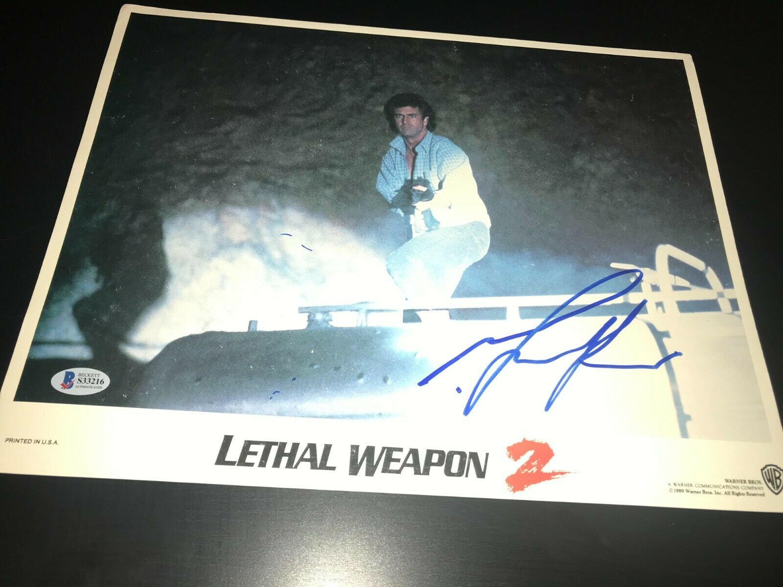 MEL GIBSON SIGNED AUTOGRAPH LOBBY CARD 11x14 LETHAL WEAPON ACTION ...