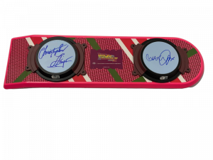 MICHAEL J FOX CHRISTOPHER LLOYD SIGNED BACK TO THE FUTURE HOVERBOARD BECKETT 123 COLLECTIBLE MEMORABILIA