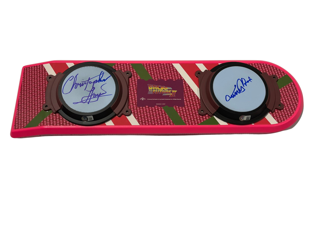 MICHAEL J FOX CHRISTOPHER LLOYD SIGNED BACK TO THE FUTURE HOVERBOARD ...