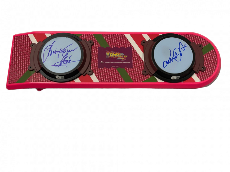 MICHAEL J FOX CHRISTOPHER LLOYD SIGNED BACK TO THE FUTURE HOVERBOARD ...