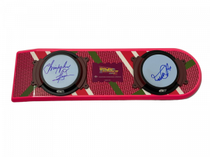 MICHAEL J FOX CHRISTOPHER LLOYD SIGNED BACK TO THE FUTURE HOVERBOARD BECKETT 57 COLLECTIBLE MEMORABILIA