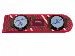 MICHAEL J FOX CHRISTOPHER LLOYD SIGNED BACK TO THE FUTURE HOVERBOARD BECKETT 81 COLLECTIBLE MEMORABILIA