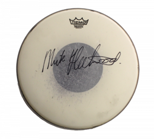 MICK FLEETWOOD MAC SIGNED AUTOGRAPH 14″ CONCERT USED DRUMHEAD – RUMOURS, TUSK COLLECTIBLE MEMORABILIA