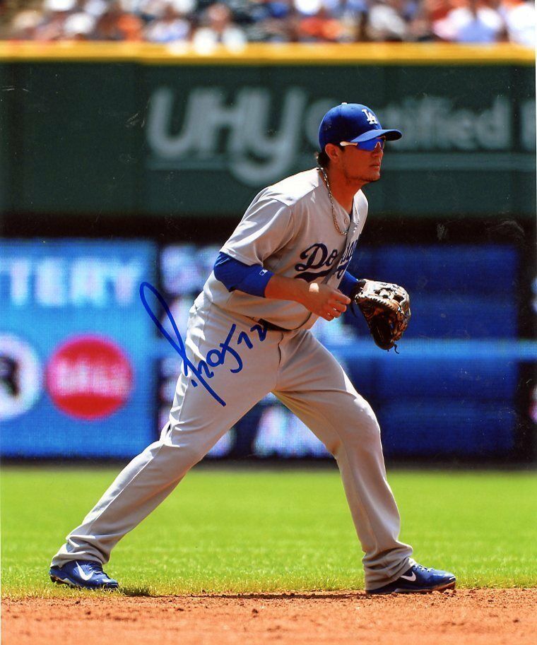 MIGUEL ROJAS FIELDING LOS ANGELES DODGERS SIGNED AUTOGRAPHED 8X10 PHOTO ...