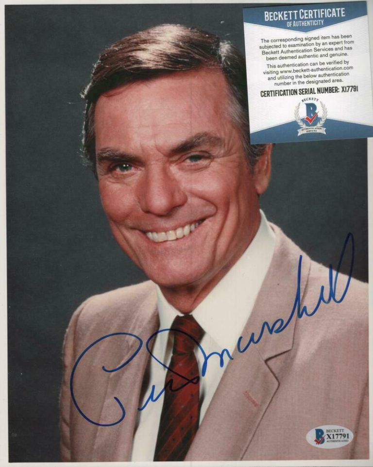 PETER MARSHALL HOLLYWOOD SQUARES SIGNED 8X10 PHOTO BECKETT X17791