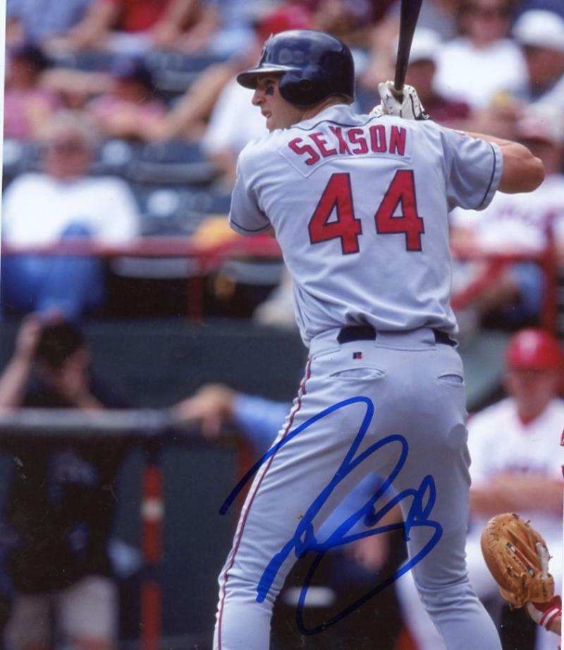 RICHIE SEXSON CLEVELAND INDIANS SIGNED AUTOGRAPHED 8X10 PHOTO W/COA