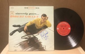 ROBERT GOULET “SINCERELY YOURS” SIGNED VINYL LP RECORD W/COA COLLECTIBLE MEMORABILIA