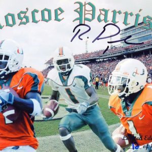 ROSCOE PARRISH MIAMI HURRICANES SIGNED AUTOGRAPHED COLLAGE 8X10 PHOTO W/COA