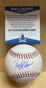 RYDER GREEN NEW YORK YANKEES ROOKIE YEAR SIGNED M.L. BASEBALL BECKETT R14282 COLLECTIBLE MEMORABILIA