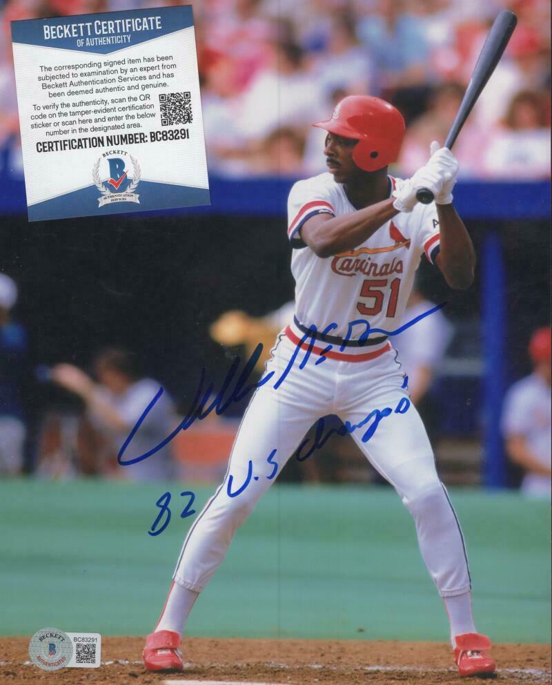 WILLIE MCGEE CARDINALS 82 WS CHAMPS SIGNED 8X10 PHOTO BECKETT BC83291 ...