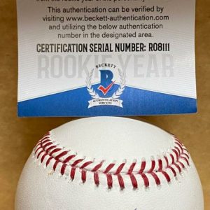 YADIER ALVAREZ LOS ANGELES DODGERS ROOKIE YEAR SIGNED M.L. BASEBALL R08111