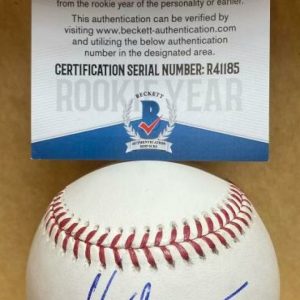 YAIRO MUNOZ ST. LOUIS CARDINALS ROOKIE YEAR SIGNED M.L. BASEBALL BECKETT R41185