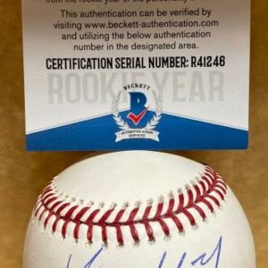 YOHANDY MORALES USA MIAMI HURRICANES ROOKIE YEAR SIGNED M.L. BASEBALL R41246