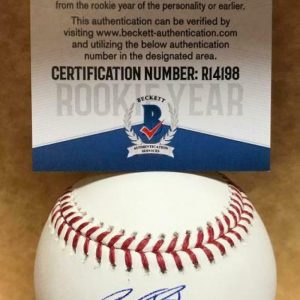 ZACK BURDI CHICAGO WHITE SOX ROOKIE YEAR SIGNED M.L. BASEBALL BECKETT R14198