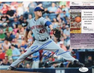 ZACK WHEELER NEW YORK METS SIGNED AUTOGRAPHED 8X10 PHOTO SMEARED JSA J01165 COLLECTIBLE MEMORABILIA