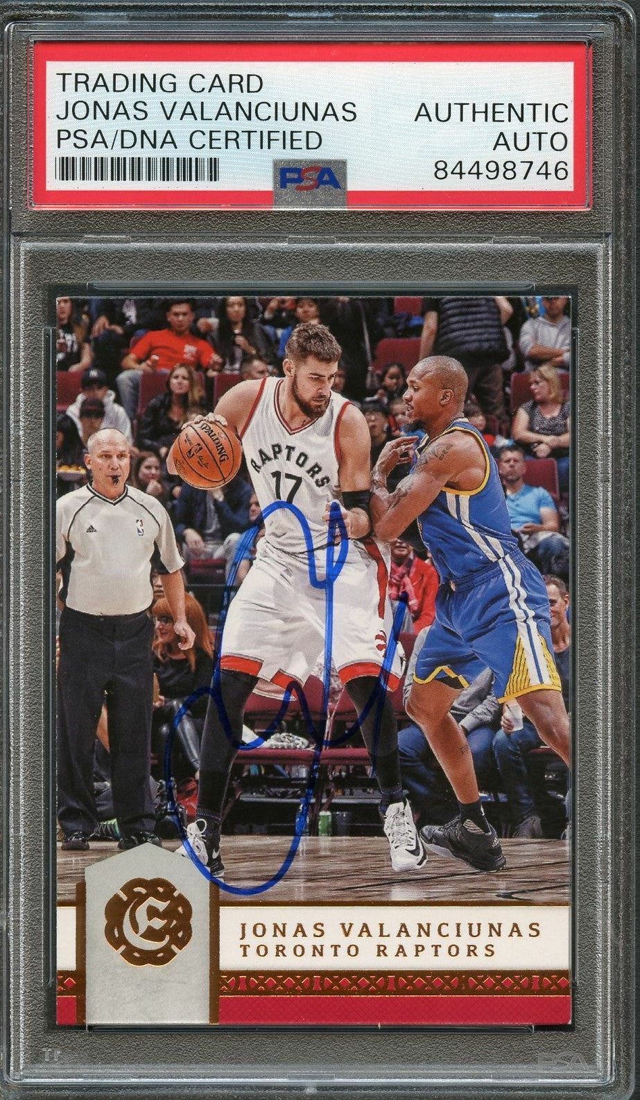 2016-17 Panini Excalibur #168 Jonas Valanciunas Signed Card AUTO PSA Slabbed Tor