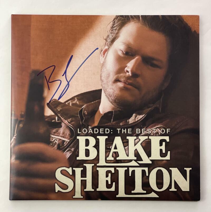 BLAKE SHELTON SIGNED AUTOGRAPH ALBUM VINYL RECORD - LOADED: THE BEST OF W/ JSA