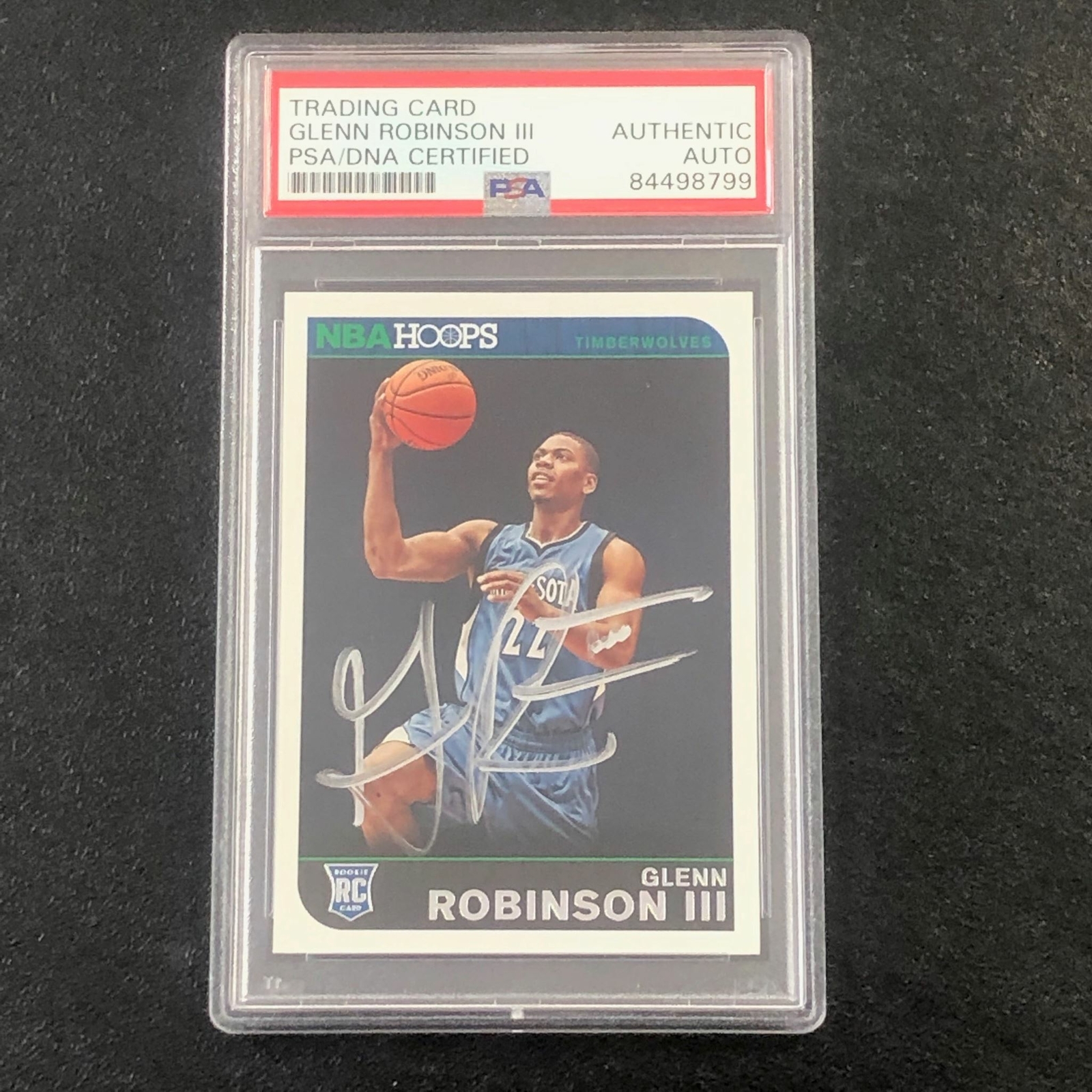 2014-15 NBA Hoops #294 Glenn Robinson III Signed Card AUTO PSA Slabbed RC Minnes