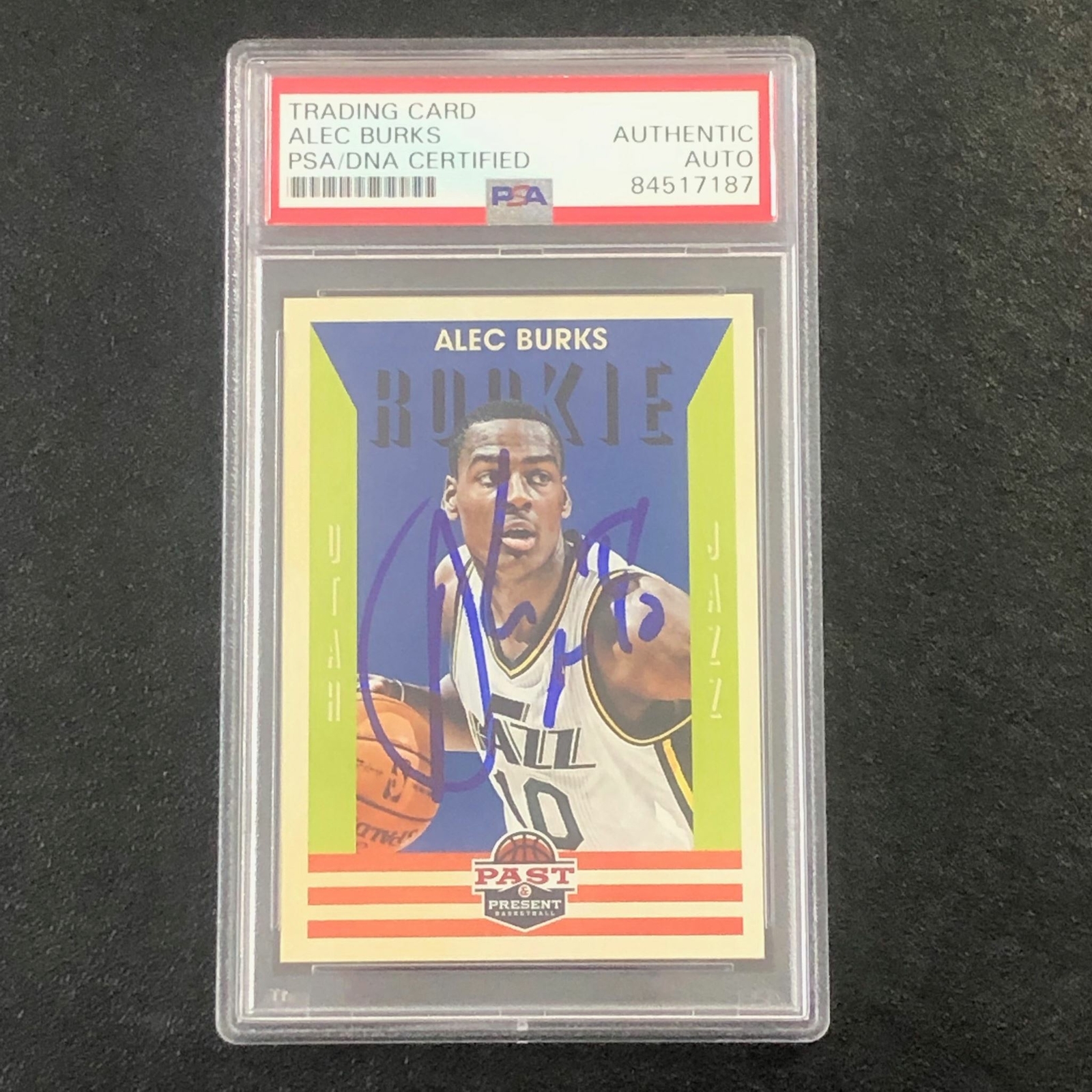 2012-13 Panini Past & Present #246 Alec Burks Signed Card AUTO PSA Slabbed RC Ja