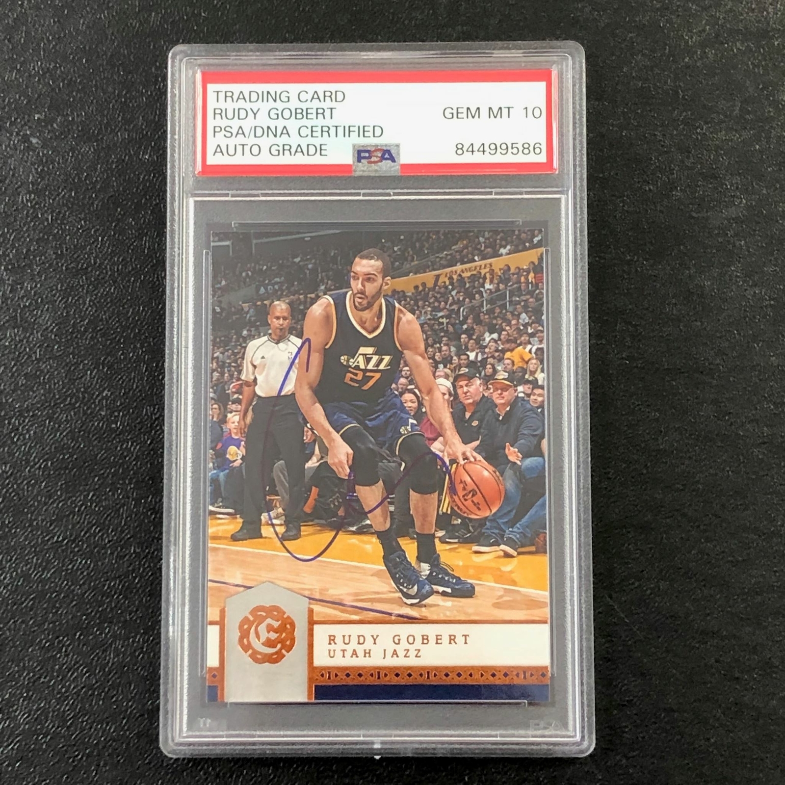 2016-17 Panini Excalibur #170 Rudy Gobert Signed AUTO 10 PSA Slabbed Jazz