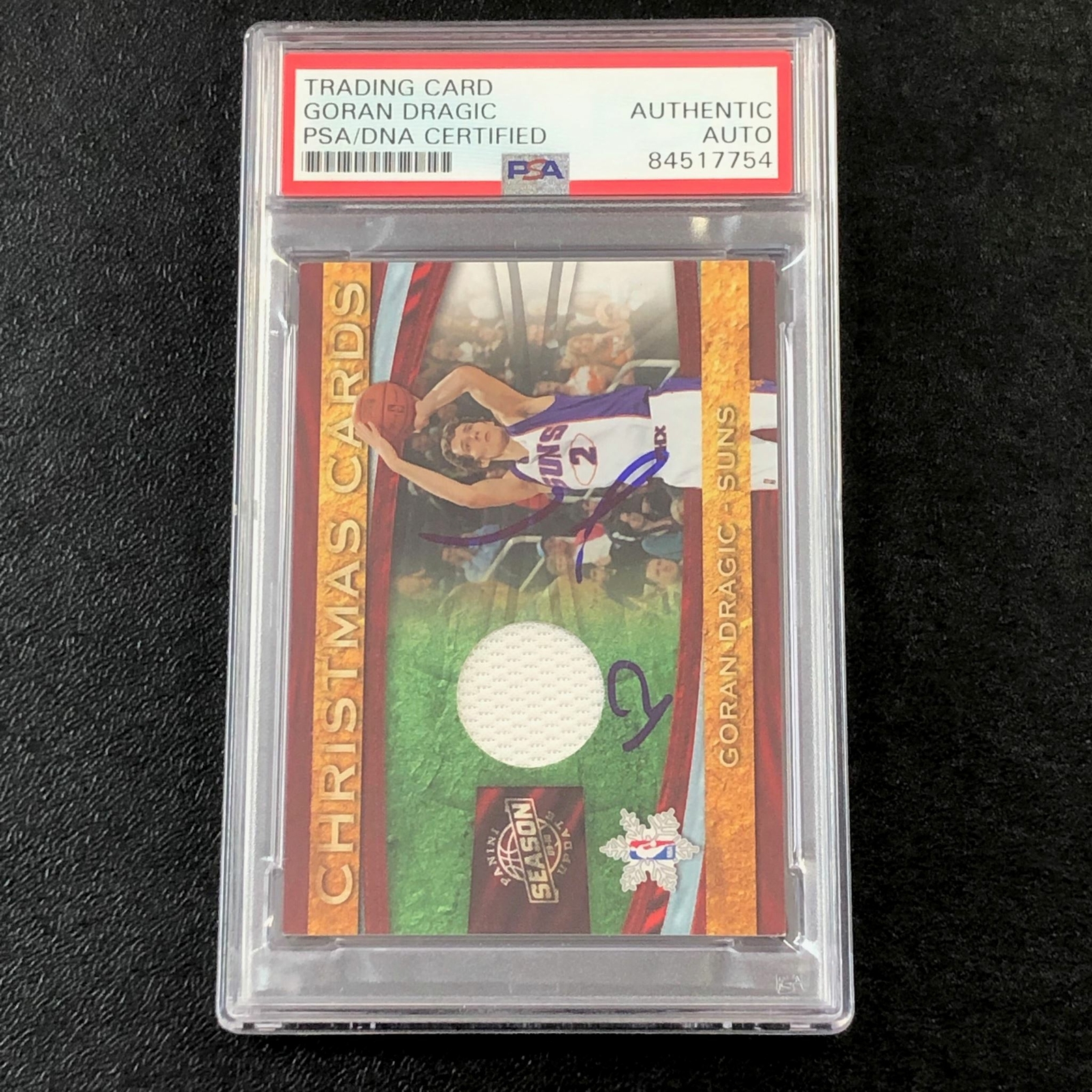 2009-10 Panini Season Update Christmas #15 Goran Dragic Signed Card AUTO PSA/DNA